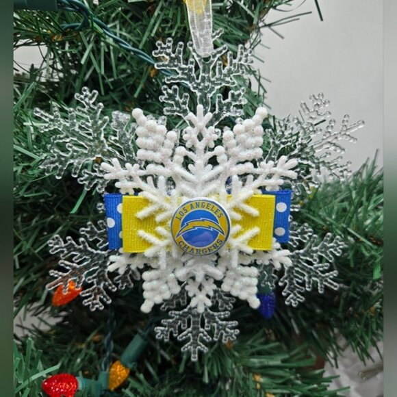 NWT Los Angeles Ornament NFL Football Christmas Holiday Decor OOAK Handmade - Picture 1 of 4